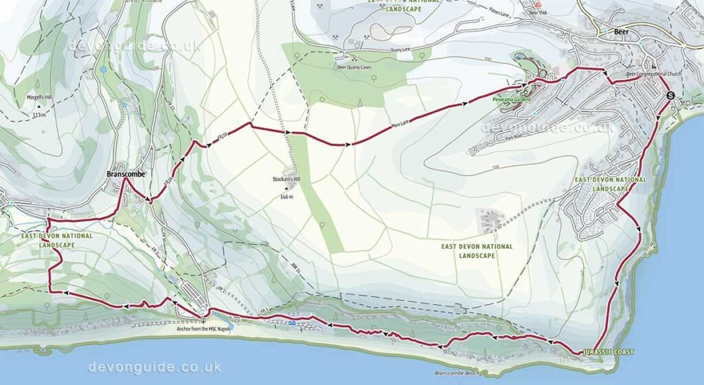 Beer to Brankscombe Beach and Village Walk (circular)