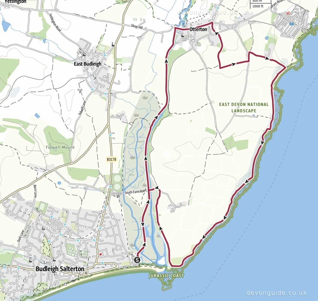 Budleigh Salterton to Otterton Mill Walk (circular)
