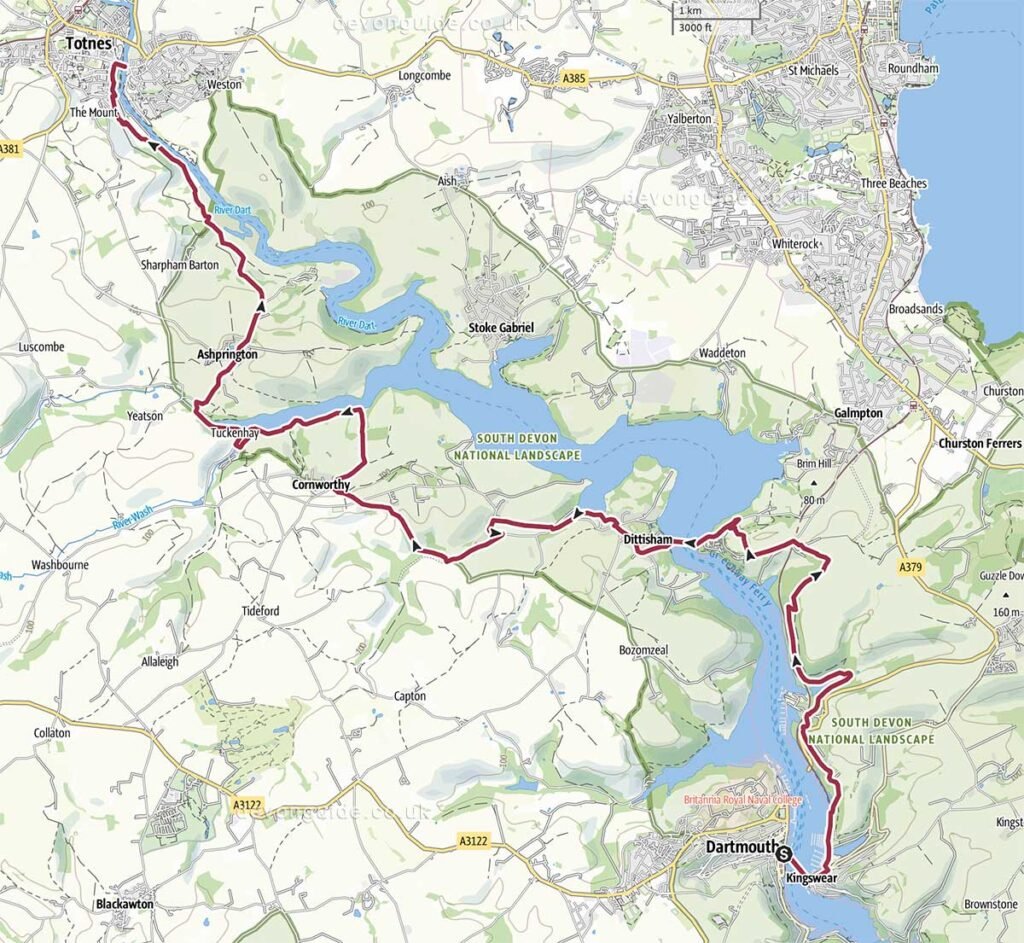 Dartmouth to Totnes (one-way)